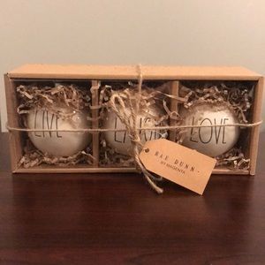 Rae Dunn Ornaments - Live Laugh Love